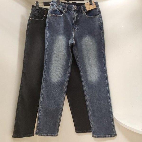 HC15 冬の男性用ウエストバンド ロングクロッチ 裏起毛 スリムフィット ジーンズ NQL692 (41926051)