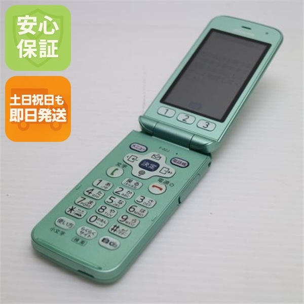 美品 F-02J らくらくホン ミントグリーン ガラケー DoCoMo 富士通 144