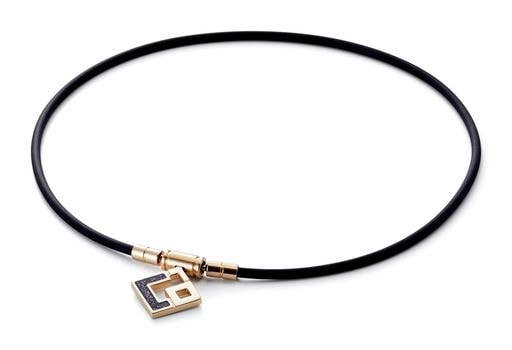 [コラントッテ] TAOネックレス スリム AURA MINI シャンパンゴールド×ブラックラメ M 43CM