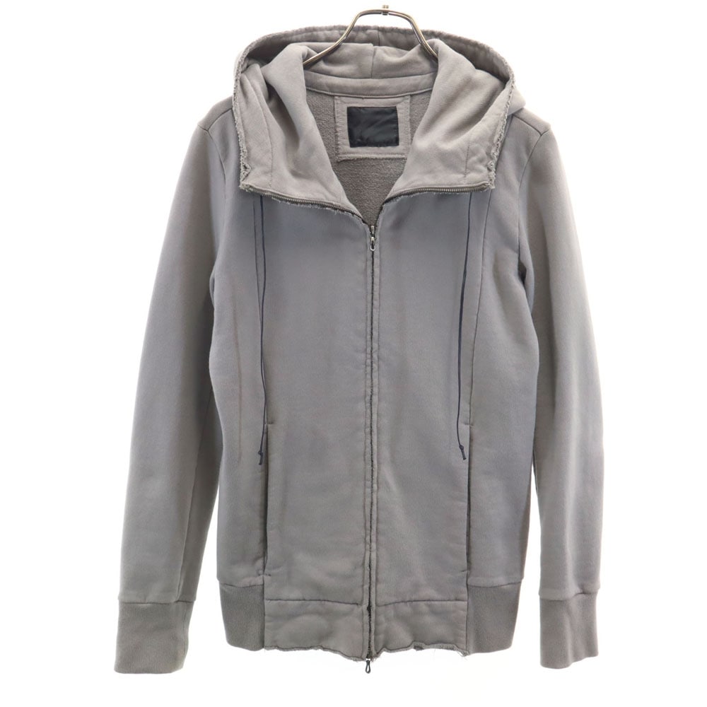 日本製 長袖 ジップパーカー グレー スウェット メンズ 古着