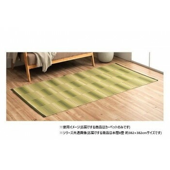 日本製 洗えるカーペット グリーン 本間8畳 約382x382cm 1090580122002