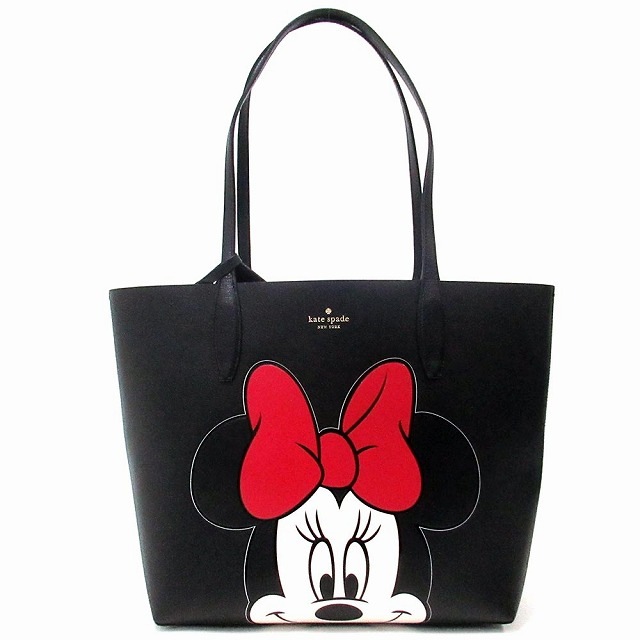 Kate spade ケイトスペード アウトレット トートバッグ ディズニー コラボ ミニーマウス リバーシブル トート ポーチ付き リバーシブルバッグ KG592 001