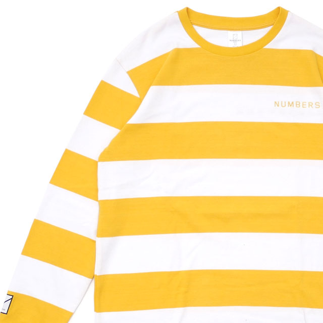 【数量限定特別価格】 ナンバーズ Numbers x ロンハーマン RHC Ron Herman STRIPED LS TEE 長袖Tシャツ YELLOW 202-001028-058