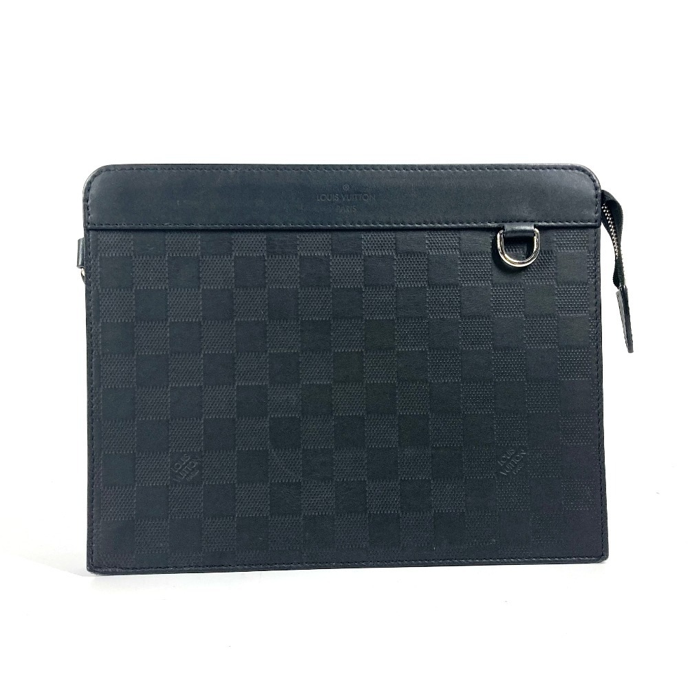 クラッチバッグ N60450 スタンドポーチ ダミエアンフィニ カバン セカンドバッグ ポーチ ダミエアンフィニレザー ノワール ブラック