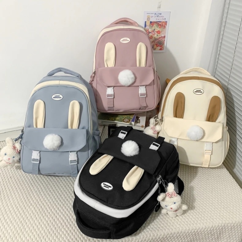 リュック レディース おしゃれ 兎耳 可愛い 大容量 リュックサック 大人リュック A4 鞄 大きめ ビジネス 学生 軽い鞄 プレゼント 大人 パソコン 人気 無地 カジュアル かわいい 通勤 通学
