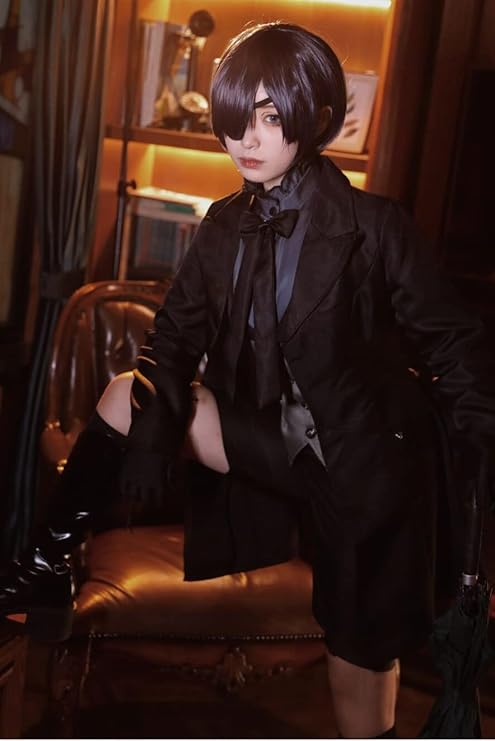 黒執事 シエル・ファントムハイヴ コスプレ衣装 ウィッグ付き 小悪魔