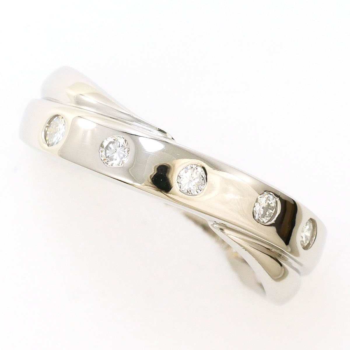 PT900 プラチナ リング・指輪 12号 ダイヤモンド 0.18ct 総重量約5.3g 中古
