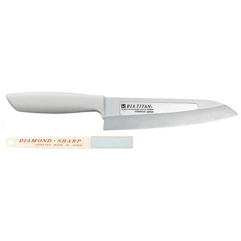 フォーエバー　ダイアチタン包丁160溝付きシャープナーセット　TW16H-3S