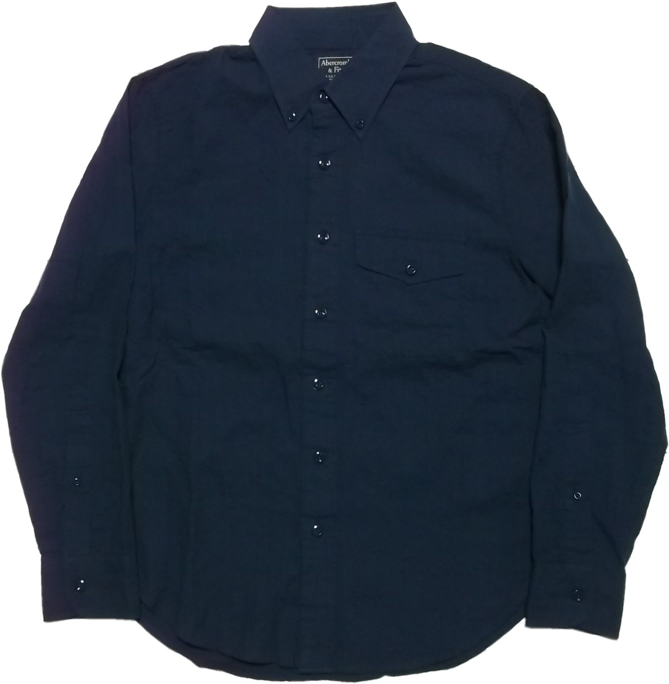 アバクロンビー＆フィッチ 長袖 ボタンダウンシャツ ネイビー Abercrombie＆Fitch AF2-031