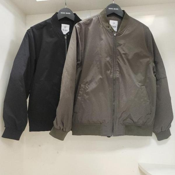 HC15 秋 メンズ ビッグサイズ 袖シャーリング ベーシック MA-1厚手 BUL6 (S41556507)