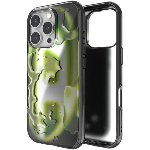 DIESEL iPhone 16 Pro DIESEL Oval D Neon Case FW24 black／yellow 60168