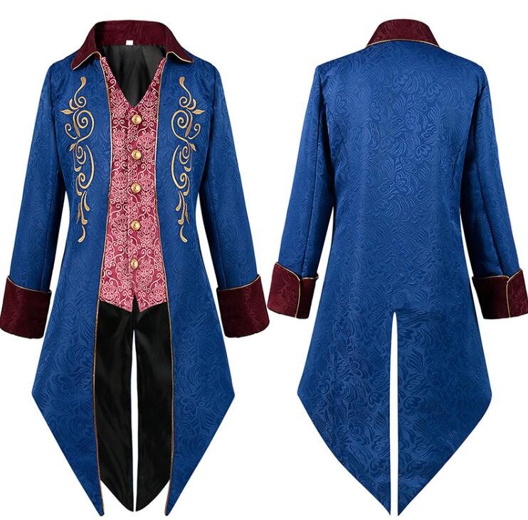 王子様 燕尾色 ハロウイン衣装 中世服 男性服 タキシード 夜店服 ダンス衣裳 欧米風 DS ダンス コスプレ衣装 舞台ステージ衣装 ロング丈コート魔術師 マジック ハロウィン仮装変装クリスマス
