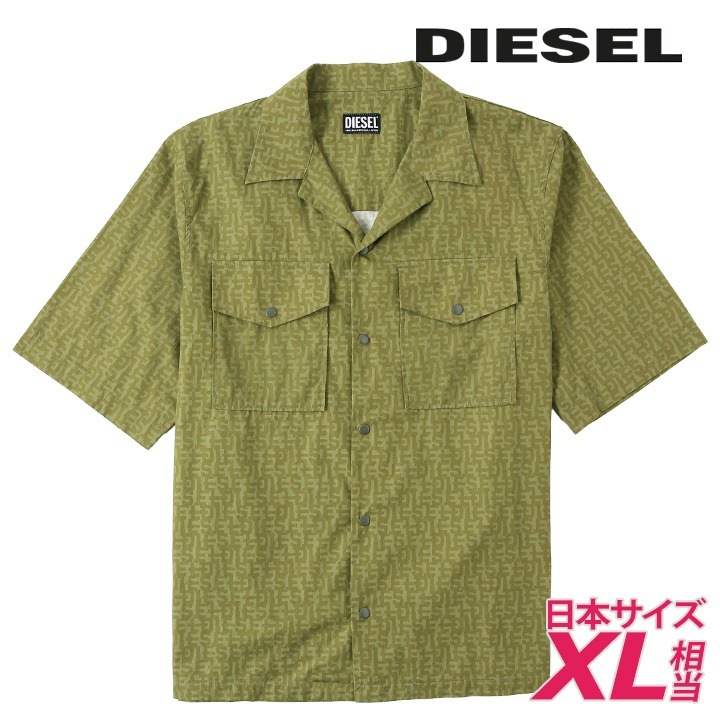 半袖オープンカラーシャツ メンズ S-MAC-MON モノグラム 総柄プリント die-m-t-g4-10t