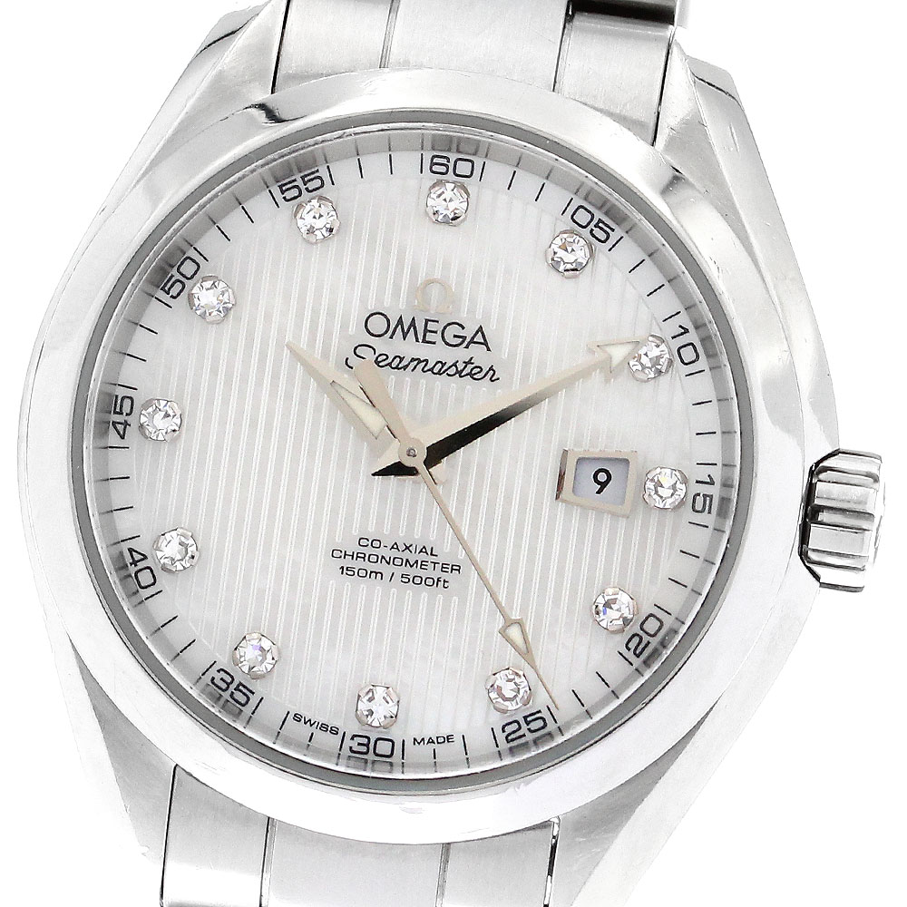 オメガ OMEGA 231.10.34.20.55.001 シーマスター アクアテラ コーアクシャル 12Pダイヤ 自動巻き レディース _886743【中古】