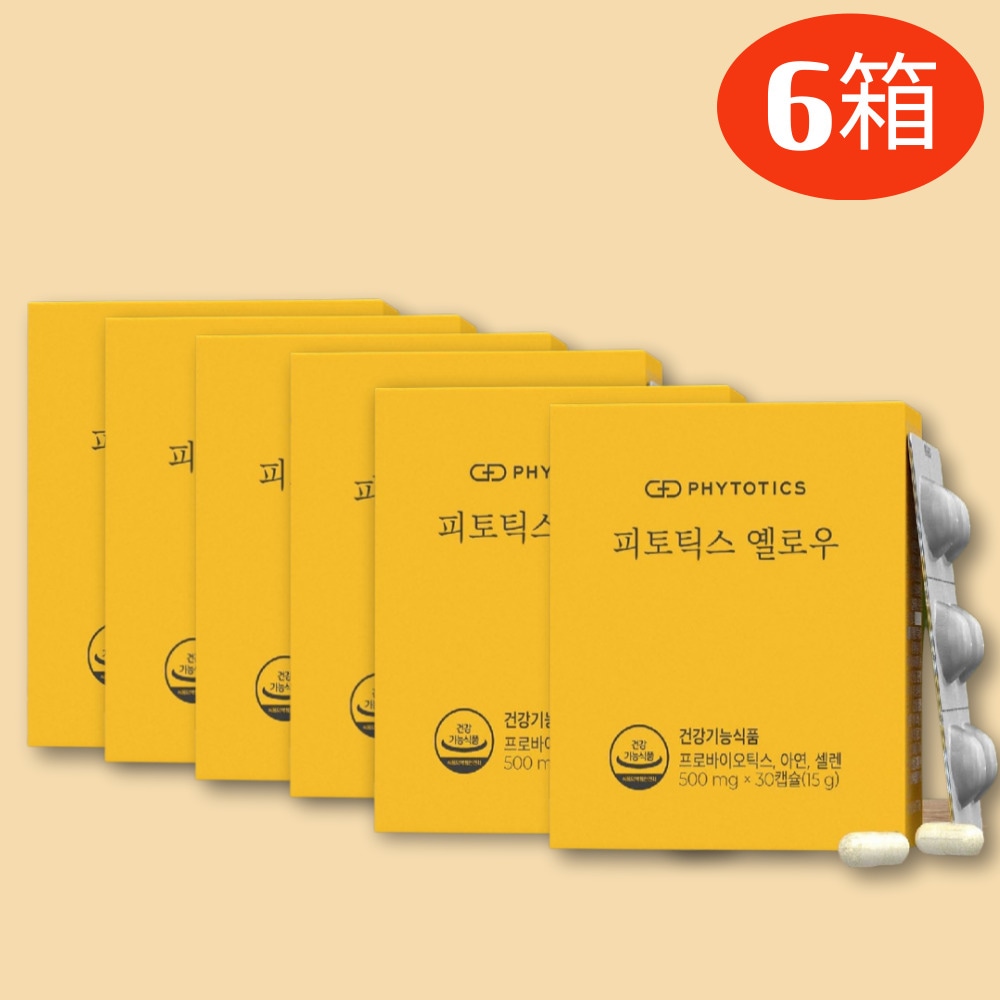 [5+1] フィトティクス イエロー 女性 膣由来乳酸菌 6ヶ月分セット/ 質乳酸菌 腸の健康乳酸菌 女性のサプリメントmb01 亜鉛セレン含有 / 韓国人気の質乳酸菌