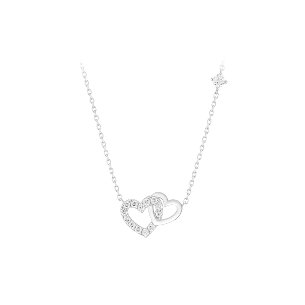 DOUBLE HEART 목걸이 (JJLJNQ1BS308SW420)