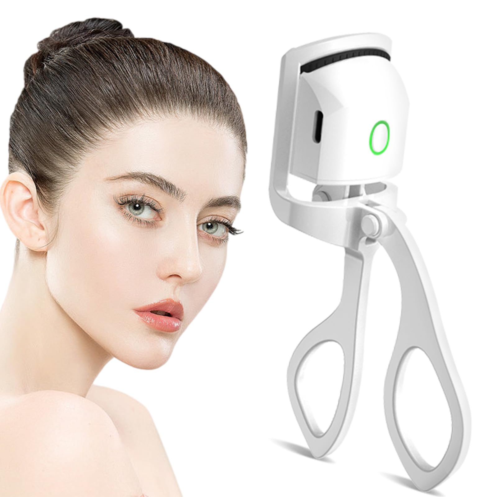 【.co.jp 限定】ホットビューラー 10秒急速予熱 まつ毛カーラー ホットカーラー 二段階温度調節 Type-C 充電式 まつ毛 ビューラー 自動OFF機能 感温シリコン 火傷防止 軽量 携帯便利