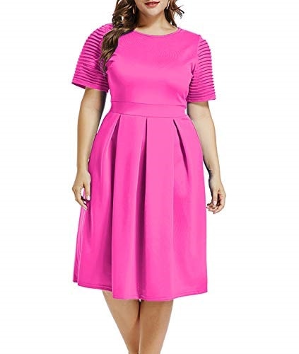 珍しい  Womens [sb]Lalagen Plus XXXL[USA] Rosy Dress Midi Swing Flare Dresses Cocktail Vintage 1950s Size 半袖ミニ・膝丈ワンピ