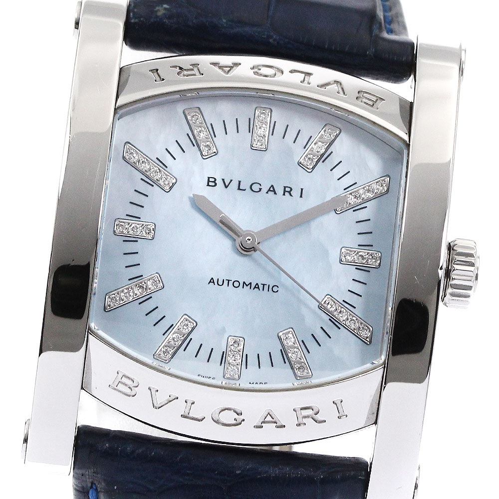 ベルト訳あり ブルガリ BVLGARI AA44S アショーマ ダイヤモンド 自動巻き メンズ 内箱・保証書付き_872426【中古】