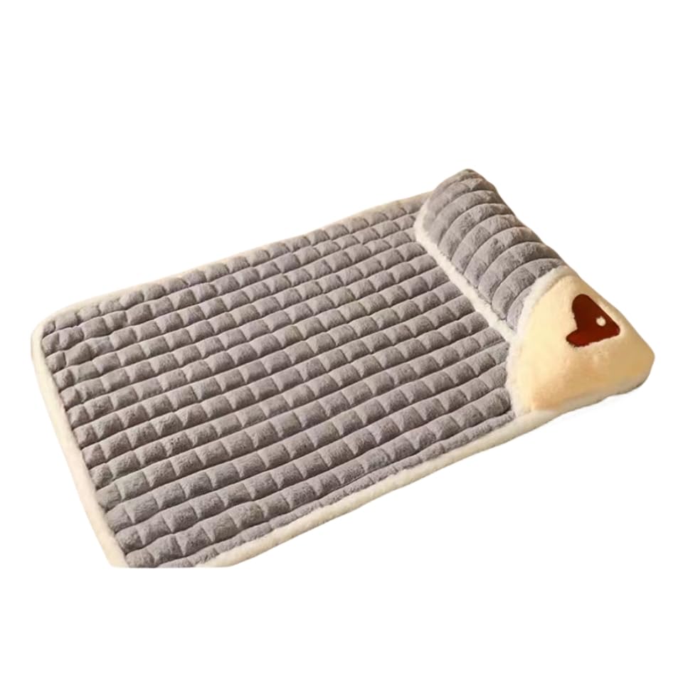 犬用マット就寝用取り外し可能冬の犬小屋寝マットペット用品大型犬用ベッド (L:70*45CM グレー) 4,488円