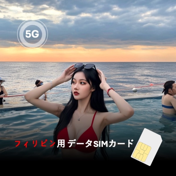 フィリピン用データSIMカード 15日間 1日3GB高速＋低速無制限