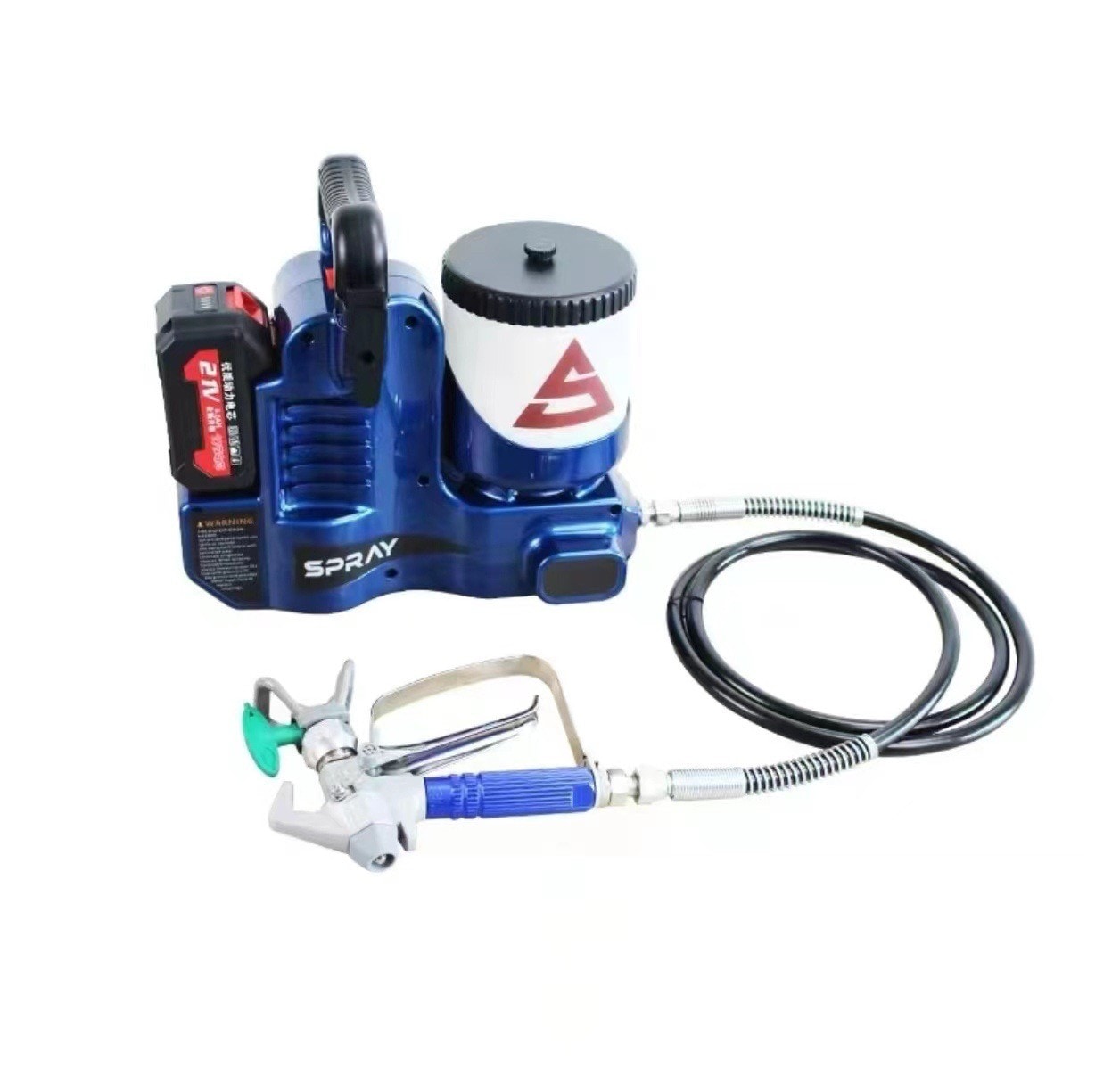 500W コードレスエアレススプレー機1.1L/分高圧塗装機1*21V リチウム電池付き6 速度調整可能/1.2L ホッパー/最大圧力 15Mpa 電気住宅塗装機 21,818円