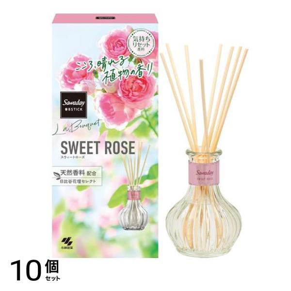 サワデー Sawaday香るStick LaBouquet スウィートローズ 本体 70mL 10個セット 5,361円