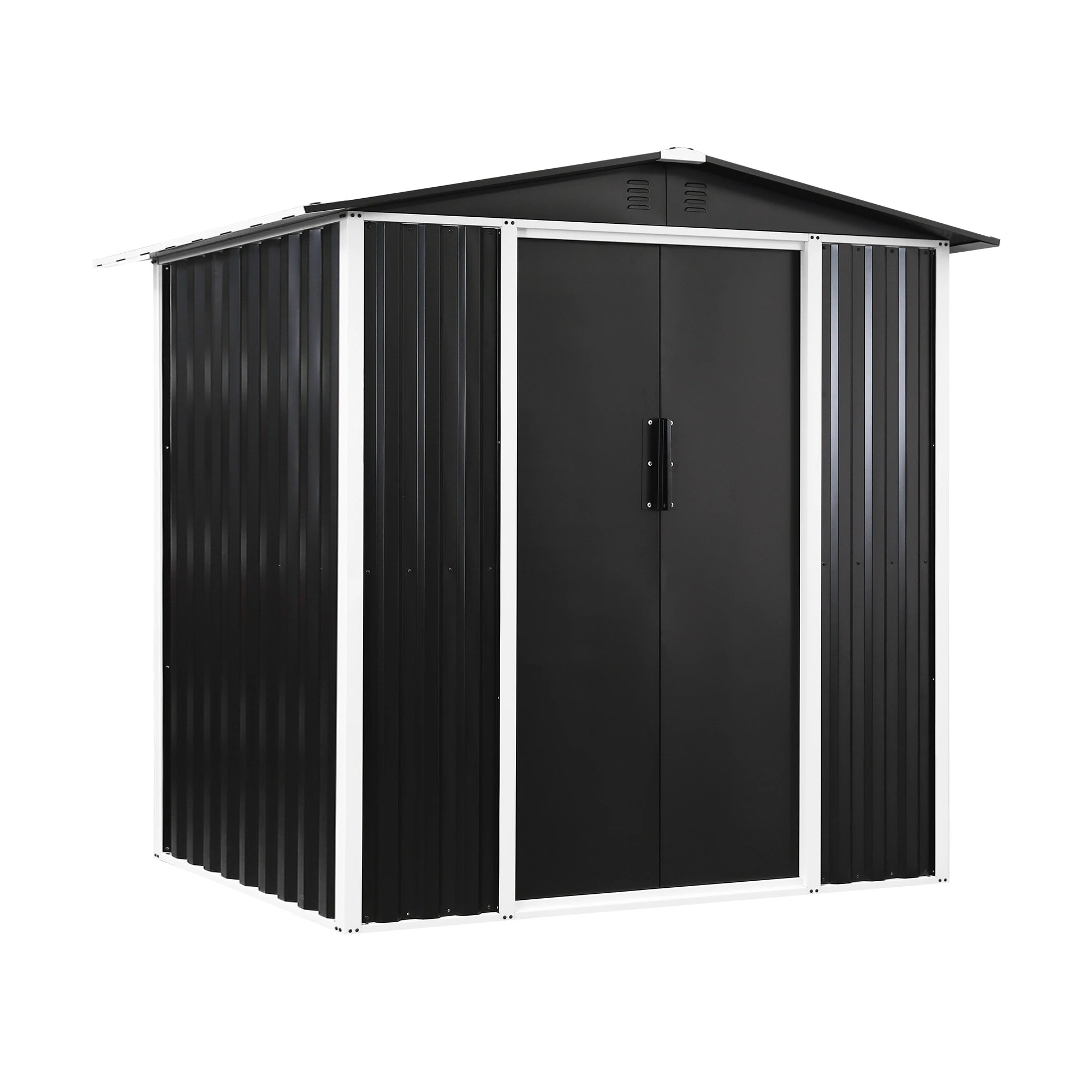 1681物置 屋外 スチール 倉庫 戸外収納庫 幅180*奥行き120*高185 物置き おしゃれ 大型 収納庫 屋外物置 防さび ベランダ 防水 ドア 引戸 スチール物置 屋外収納 ガーデニング 庭
