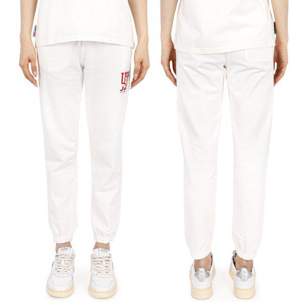 オートリー 23SS 女性 アイコニック ロゴ ジョガーパンツ(ホワイト) PAIW 2331 /国内当日発送