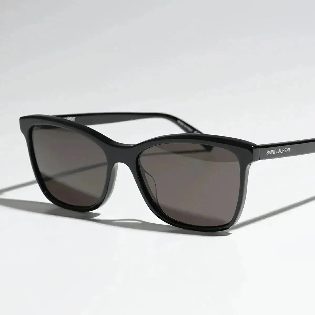 SAINT LAURENT サンローラン サングラス SL 502 レディース スクエア型 フルリム ロゴ アイウェア 001/BLACK】