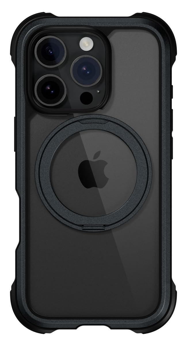 【MagEasy】 iPhone 16 Pro 対応 ケース クリア MagSafe 対応 スタンド リング付き 耐衝撃 MIL規格 スマホケース マグセーフ リング スマホカバー [ iPhone1