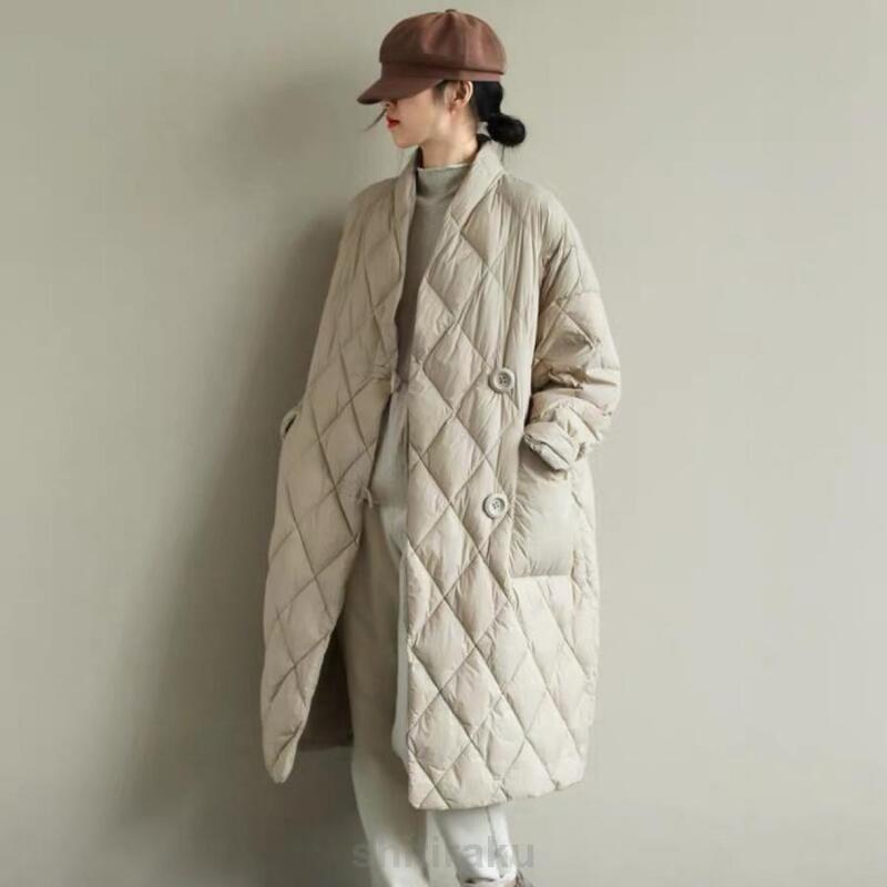 コート レディース ダウンコットン 秋用アウター 長袖 冬服 スタンドカラー キルティングジャケット オーバーサイズ ルーズフィット