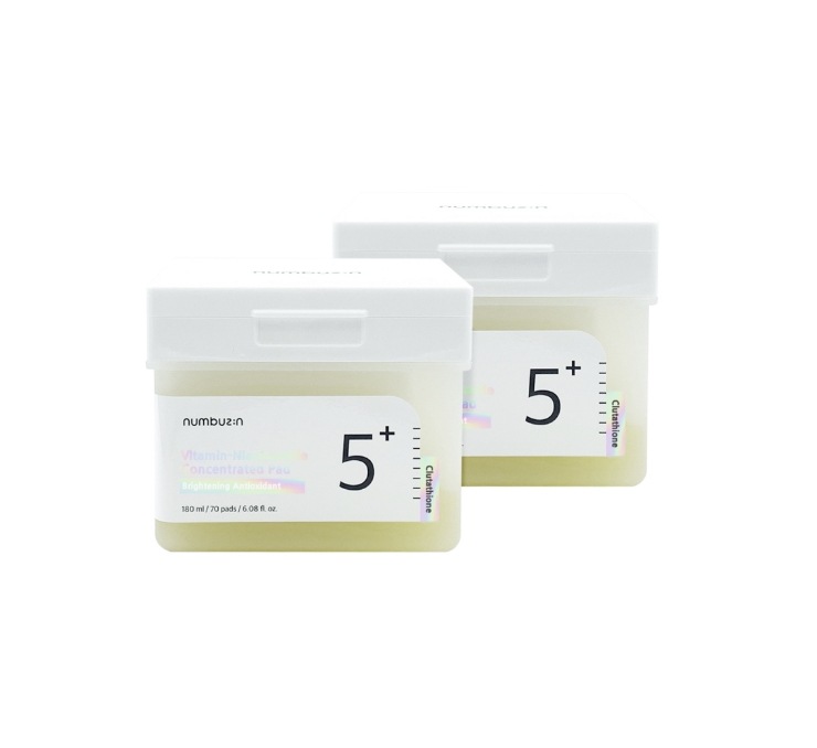 5番 白玉 グルタチオンＣフィルム パッド 180ml (70枚) 1+1 , 2個セット