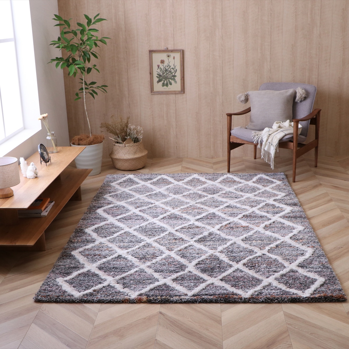 【I】【代引不可】イケヒコ ウィルトンラグ アザレア 80×140cm　トルコ製 シャギーラグ 北欧 韓国インテリア 2371709【北海道・沖縄・離島不可】【代引不可/沖