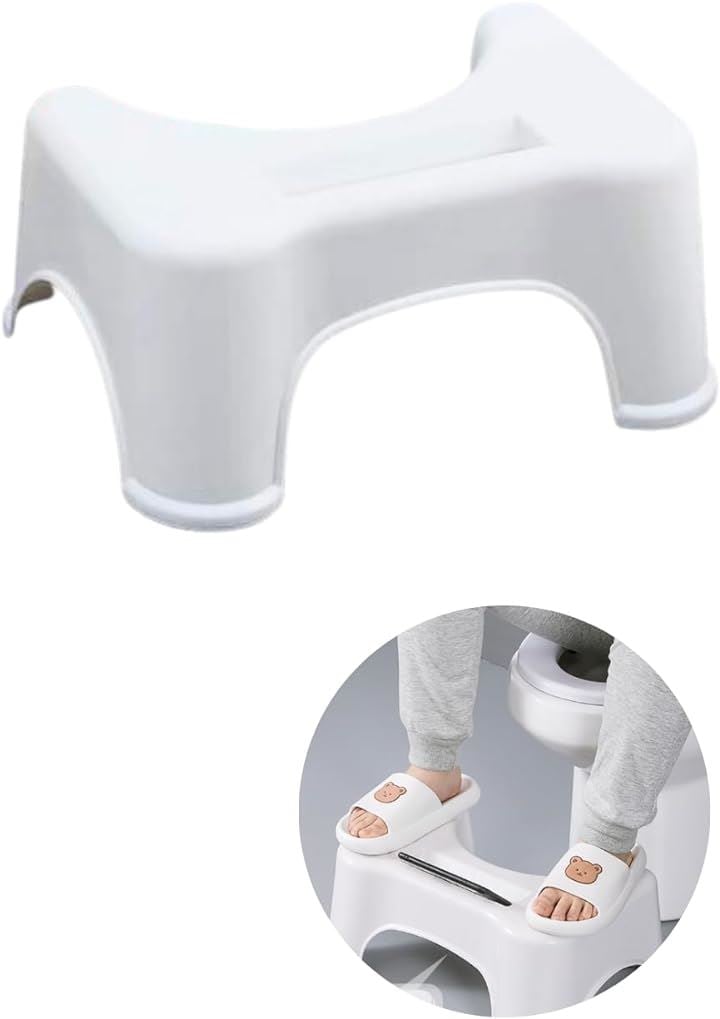 トイレ スマホ タブレット お通じ対策 サポート 足置き台 踏み台(ホワイト, ミディアム)