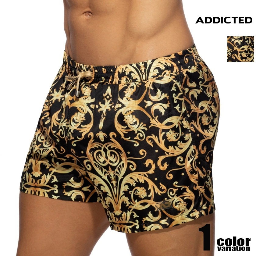 ADDICTED/アディクティッド VERSAILLES SWIM SHORT スイムウェア サーフパンツ　ボードショーツ　メンズ水着 海水パンツ　海パン 男性水着 ビーチウェア