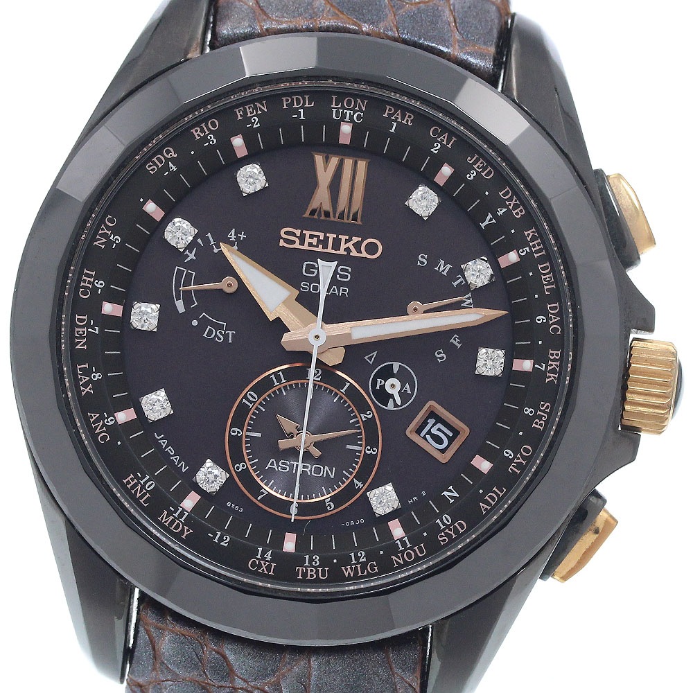 セイコー SEIKO SBXB083/8X53-0AP0-2 アストロン 1500本限定 9Pダイヤ ソーラー電波 メンズ 良品 _954740【中古】