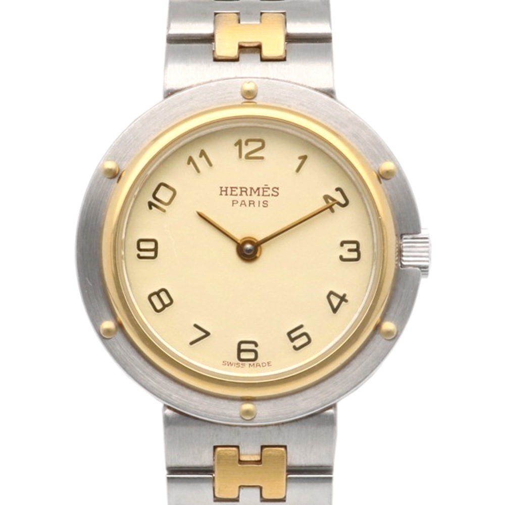 エルメス オリンピア 腕時計 ステンレススチール 020335 クオーツ 1年保証 HERMES 中古