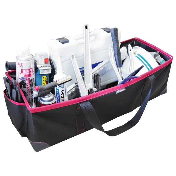 （まとめ）DBLTACT 折りたたみバケツ/収納バッグ (Lサイズ) 外ポケット付き DTB-L (業務用/家庭用/DIY/日曜大工)(×20セット)