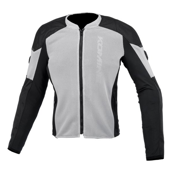 バイク用 春夏 ヘビーメッシュスクランブラージャケット ライトグレー/Lサイズ JK-173/LIGHT GREY/L