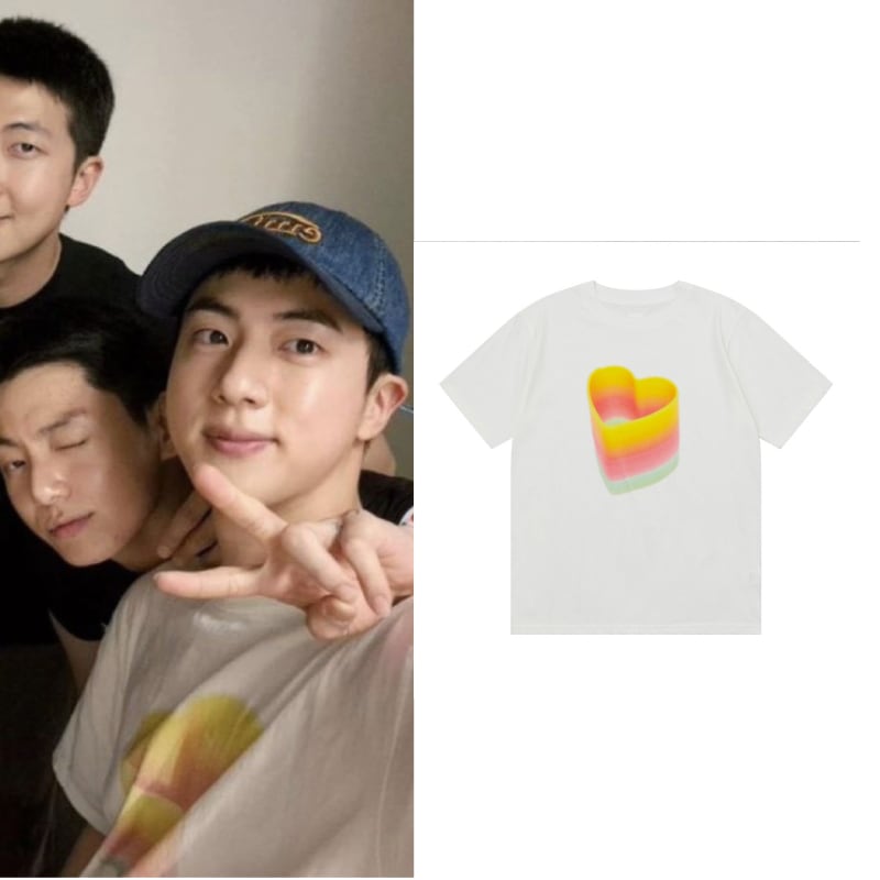 【BTS JIN着用】 【当店特典付き】【CEC】HEART SPRING T-SHIRT　オーバーサイズTシャツ