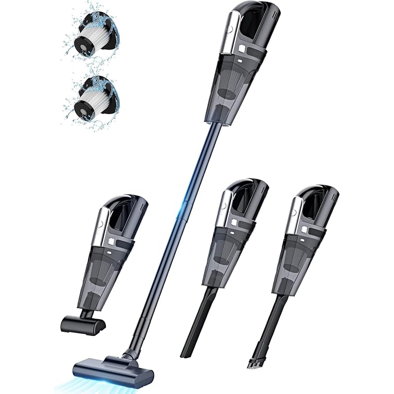 掃除機 コードレス 12000pa 強力吸引 スティック掃除機 2WAY ハンディー クリーナー スティック 一クリーナー 電気掃除機 5種類ノズル 軽量 Type-C充電式 一人暮らし HEPAフィ