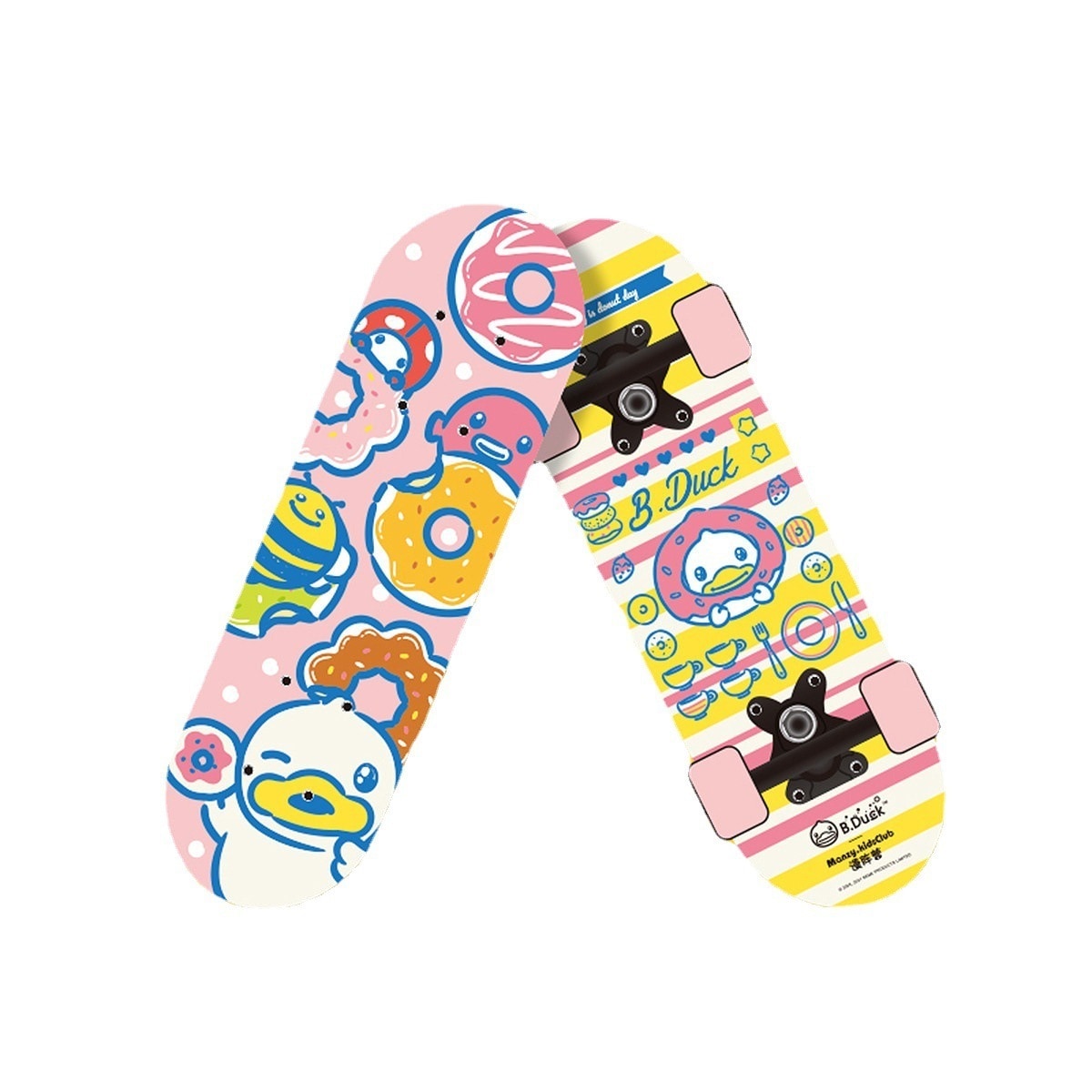 イエロー アヒル 子供用 スケートボード 4-6-12歳 初心者 トレーニング 四輪 チルト 31インチ 24インチ 17