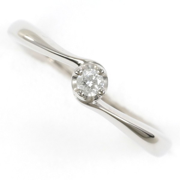 4℃ K10WG リング 指輪 9.5号 ダイヤ 総重量約2.2g ジュエリー 中古