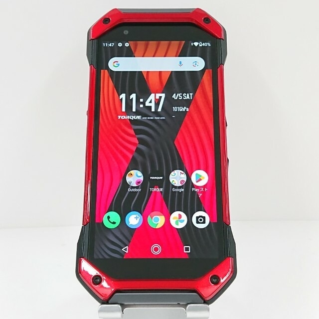 TORQUE 5G KYG01 au レッド 送料無料 本体 c11218 【中古】