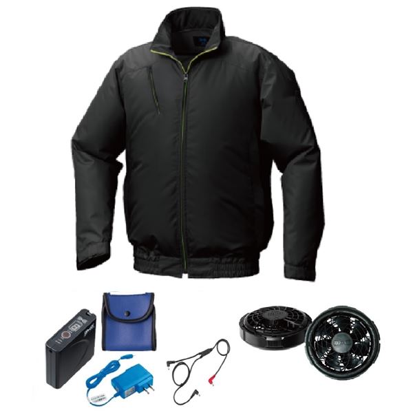 【新品】KU90510 空調服 R ポリエステル製 FAN2300B・RD9261・LISUPER1セット レッド 4L KU90510 空調服 R ポリエステル製 FAN2300B・RD9261・LISUPER1