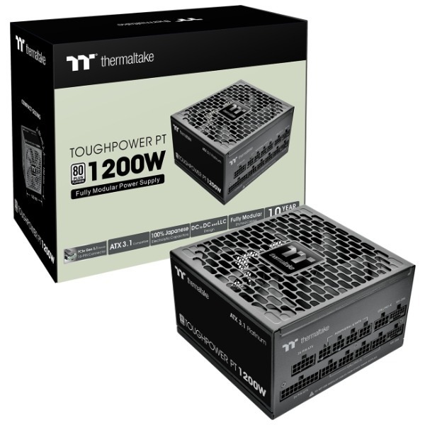 Thermaltake PS-TPP-1200FNFAPJ-1 TOUGHPOWER PT/1200W ATX3.1 PLATINUM 電源ユニット (1200W) メーカー直送