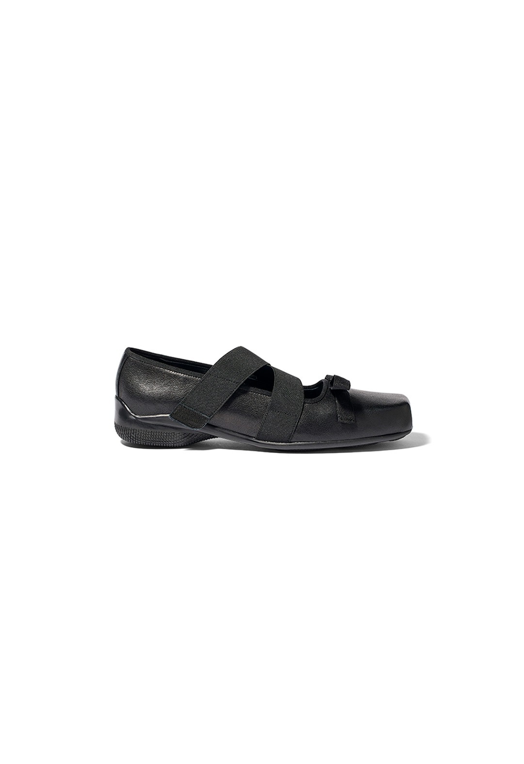 【OPEN Yy】 CROSS BAND BALLET FLATS : BLACK