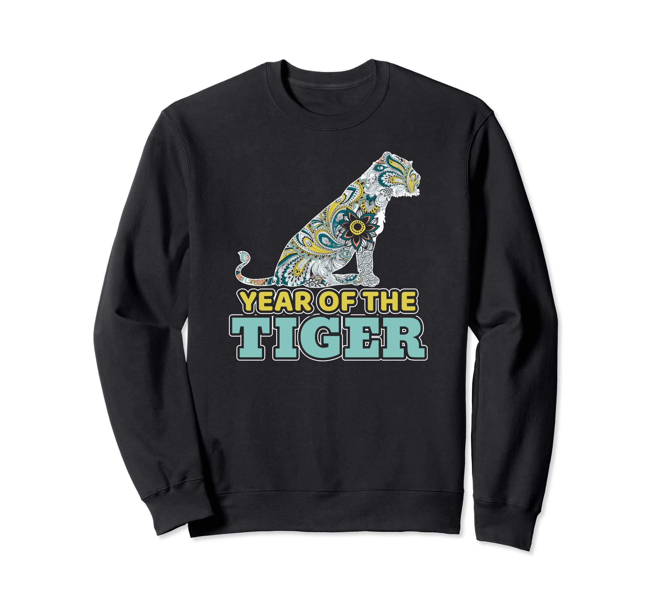Happy Chinese 正月 ゾディアック タイガー曼荼羅 トレーナー
