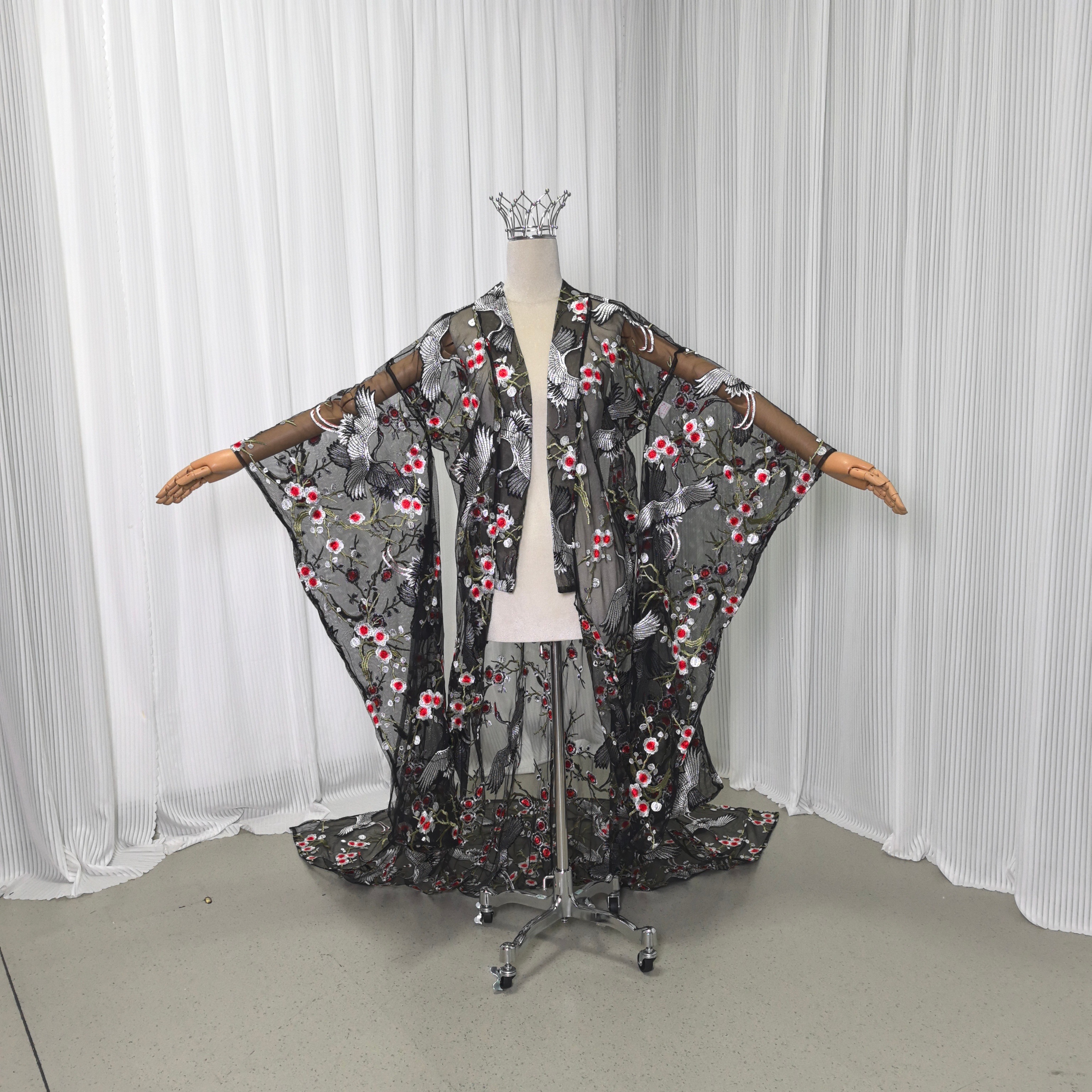 チュール打掛 着物 オーバードレス レース羽織 ウエディングドレス お色直し うす衣 花嫁和装 色打掛